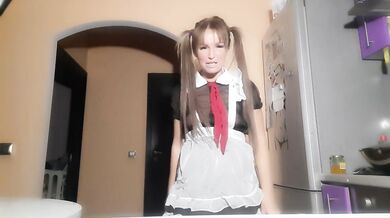 Sit on her face with a full pussy of a sperm and fucked with a strap-on for a bad lick