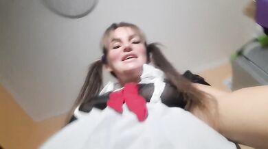 Sit on her face with a full pussy of a sperm and fucked with a strap-on for a bad lick