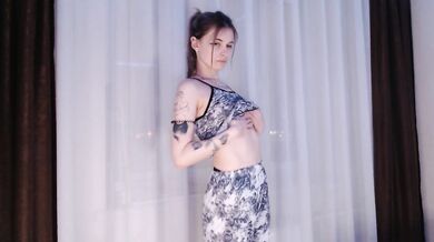 Striptease of a young student