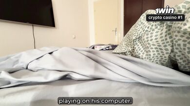 Step Son use Stuck Step Mom Under Bed Creampie Backstage