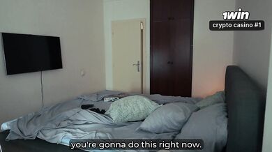 Step Son use Stuck Step Mom Under Bed Creampie Backstage