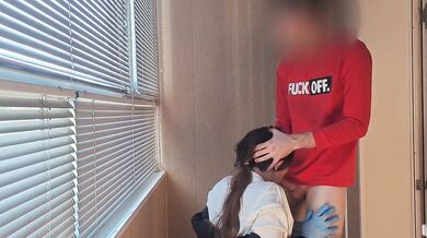 This bitch from the airport security was fucking around a lot, so I fucked her mouth and pussy rough