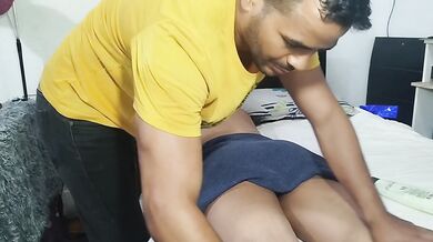 My stepsister asks me for a massage and I can't resist fucking her.