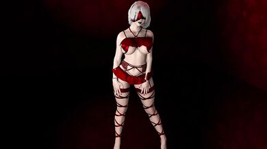 Cosplay 2B Dances for You and Excites You in a Sexy Christmas Costume