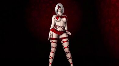 Cosplay 2B Dances for You and Excites You in a Sexy Christmas Costume