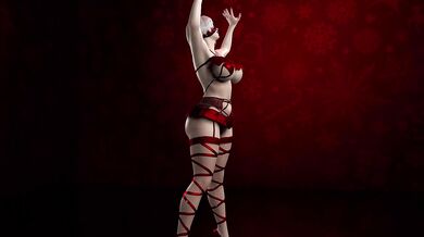 Cosplay 2B Dances for You and Excites You in a Sexy Christmas Costume