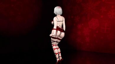 Cosplay 2B Dances for You and Excites You in a Sexy Christmas Costume