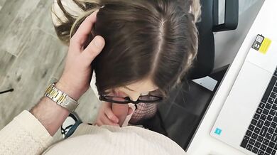 My busty boss wants to suck my cock in the office and she's paying me more!