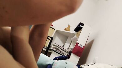 Pov homemade sex with selfie stick and cum on me