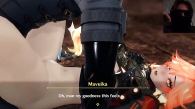 Mavuika and Captain Genshin Impact have sex in a cave