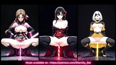 AI Generated - Hentai - Tifa, Aerith and 2B - Jedi