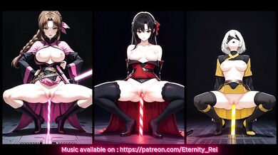 AI Generated - Hentai - Tifa, Aerith and 2B - Jedi