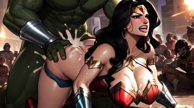 Gamma Radiation Infected Insatable Hulks Run A Train On Wonderful Woman