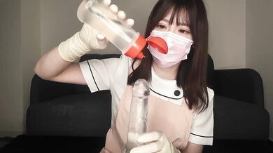 Glove Fetish Hand Job & Masturbastion