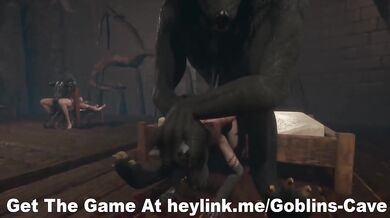 Goblins Cave Gangbang Blitz: Trapped MILF Endures Doggy-Style Hardcore Anal from the Pack!