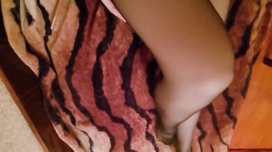 ASMR pantyhose satisfaction, nurse shiny nylon, footjob