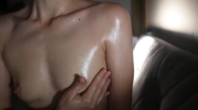 Milking Tits with Oil