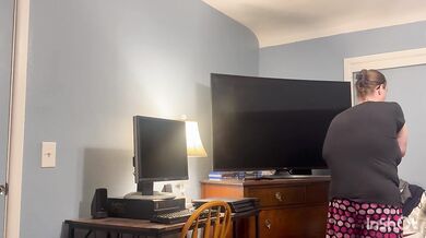 Mother in law sucks his cum out and gets him to fuck and fill her asshole too!