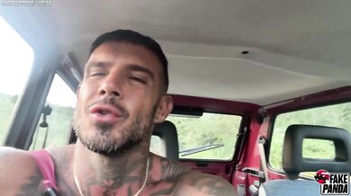Italian guy gives a ride to a hot Latina teen and they have sex until late night