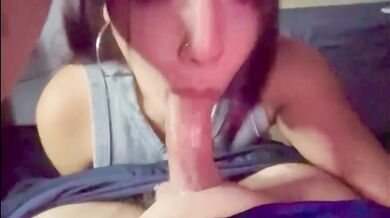 Teen latina face slapping and sloppy blowjob