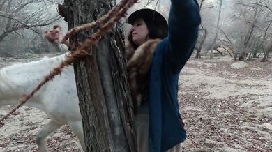Farmers wife thirsty for cock in the mouth.