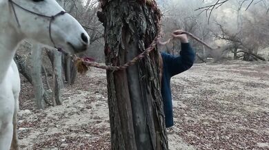Farmers wife thirsty for cock in the mouth.