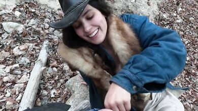 Farmers wife thirsty for cock in the mouth.