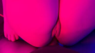 Fucked an obedient baby in all holes in neon light