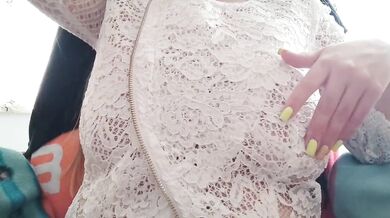 Busty cutie unbuttoned her blouse and showed her big tits in front of the camera - Luxury Orgasm