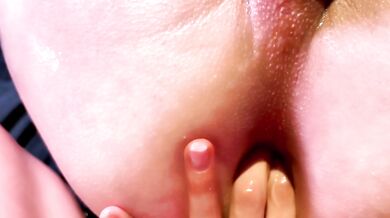 Surprise for a guy, girl cums in his ass with a strap-on