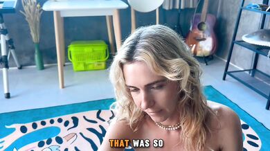 My morning yoga caught my neighbor's attention, and his big dick caught mine