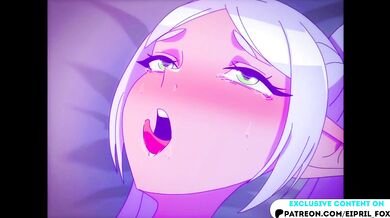 Hot Frieren wants Fuck hard with Himmel! Cartoon Hentai Animation 4K
