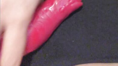 Testing my new dog dildo