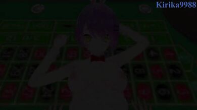 Tokoyami Towa (Bunny Girl) and I have intense sex in the casino. - Hololive VTuber POV Hentai