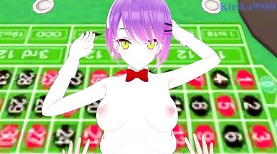 Tokoyami Towa (Bunny Girl) and I have intense sex in the casino. - Hololive VTuber POV Hentai