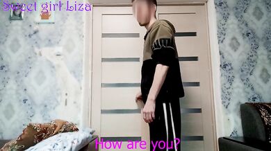 Girl enjoys fucking with a big cock, takes cum in her mouth and swallows