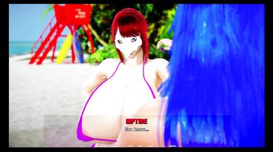 Prologue part 2.1 two super busty sized girls fight for me, what should i choose?Hentai anime game animation,super breast expansion game massive,lucy