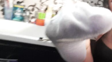 Small my dirty wet socks slave and cleen it in your mouth