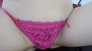 Hot Roommate Camel Toes In Sexy Pink Thong Dancing