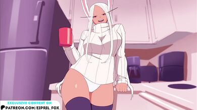 Mirko wants Hot Creampie for Coffee! My Hero Academia Rumi Usagiyama Hentai Porn