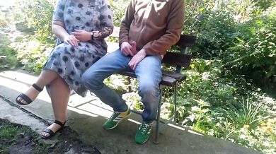 Mother-in-law, please make me cum outside in the park