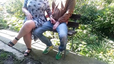 Mother-in-law, please make me cum outside in the park