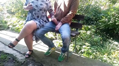 Mother-in-law, please make me cum outside in the park