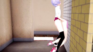 Komi Shouko and Komi Shuuko - Stuck in Wall