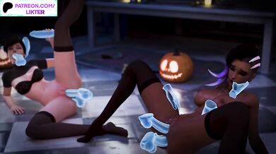 OVERWATCH FUCK PARTY HENTAI ANIMATION D.VA TRACER SOMBRA