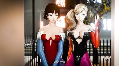 Two bitches enthusiastically jump on a dick to satisfy their powerful libido[eng sub]