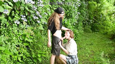fucked village schoolgirl in hydrangea gardens