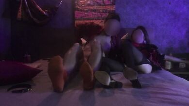 Gipsy teen in black stockings got fucked with cum on face and tits