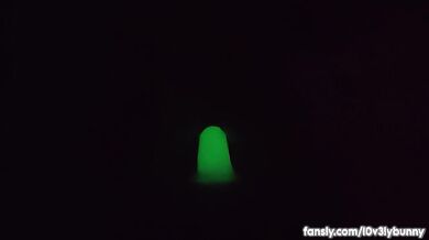 Riding a glowing wet cock