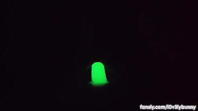 Riding a glowing wet cock